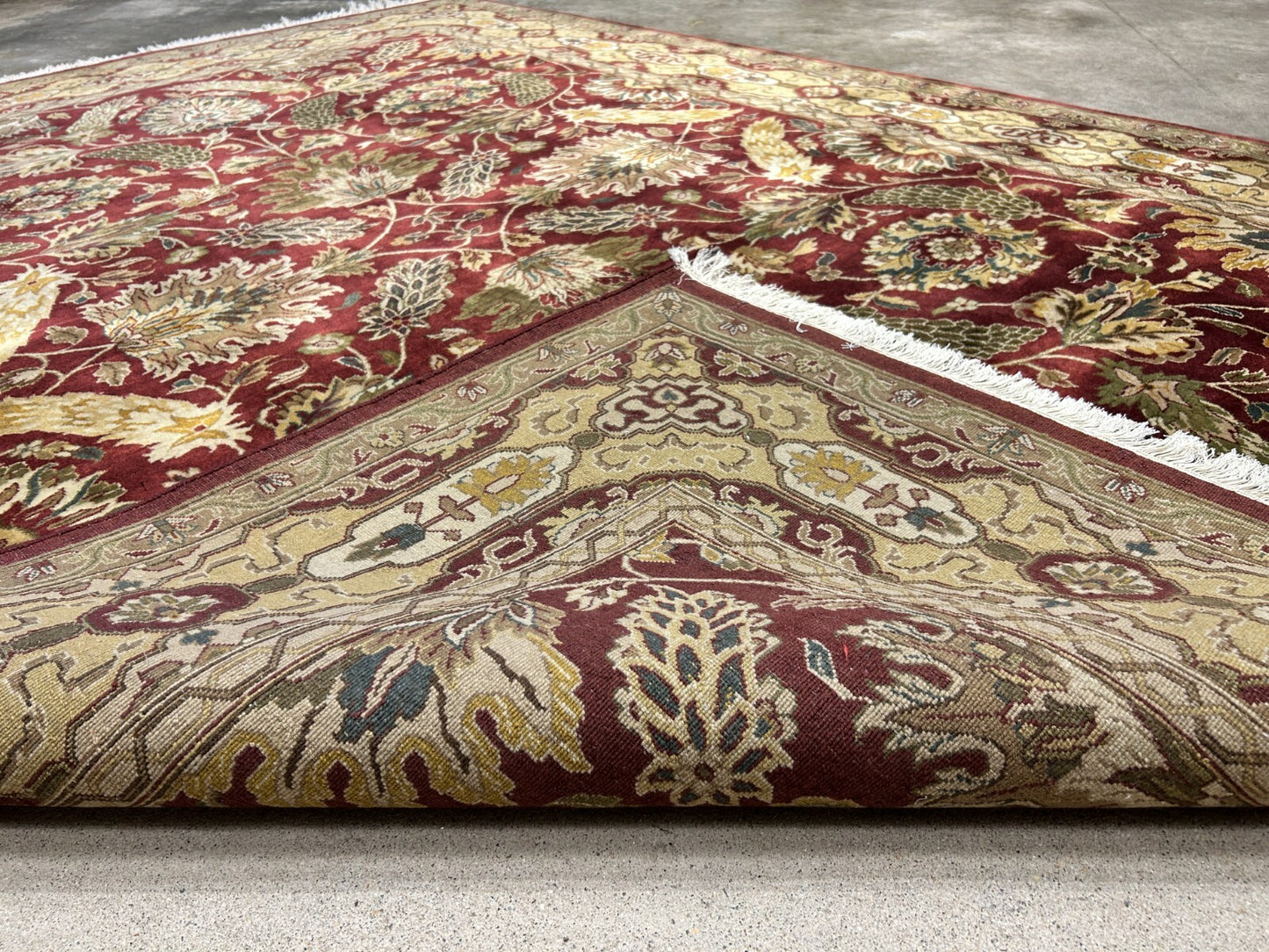 7'x10' Hand-Knotted 100% Wool Pile Agra Carpet - Area Rug