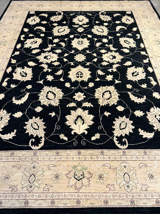9'x12' Hand-Knotted 100% Wool Pile Oriental Rug