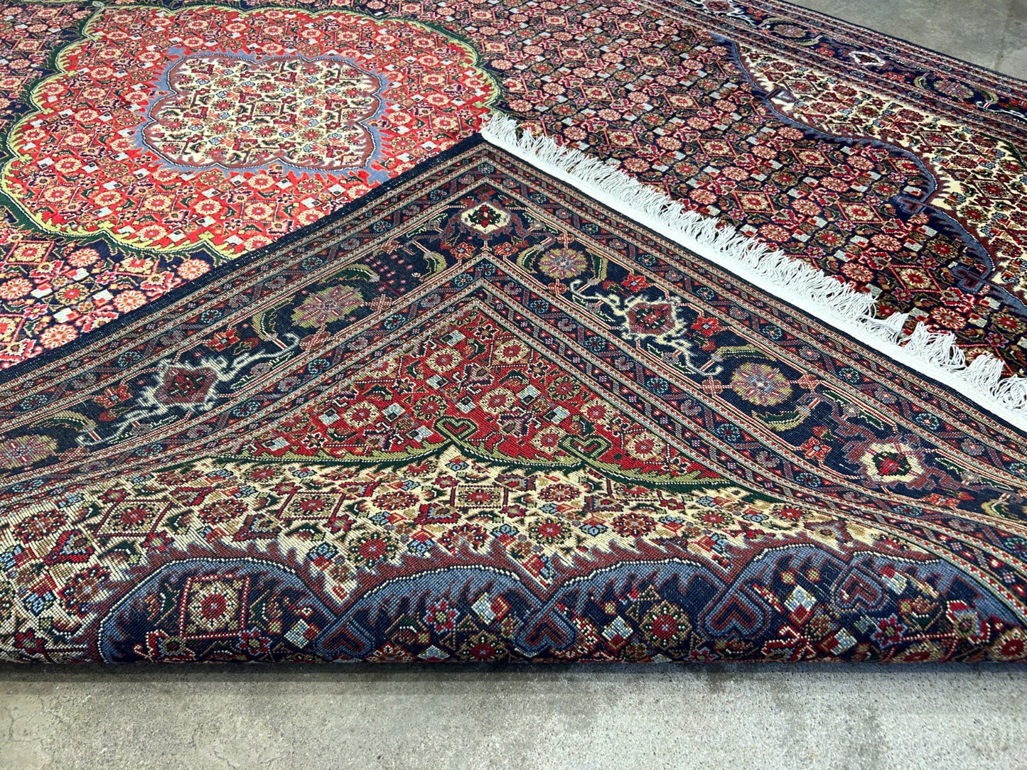 6'7"x9'4" Hand-Knotted 100% Wool Pile Tabrize Fishe Design Carpet - Area Rug