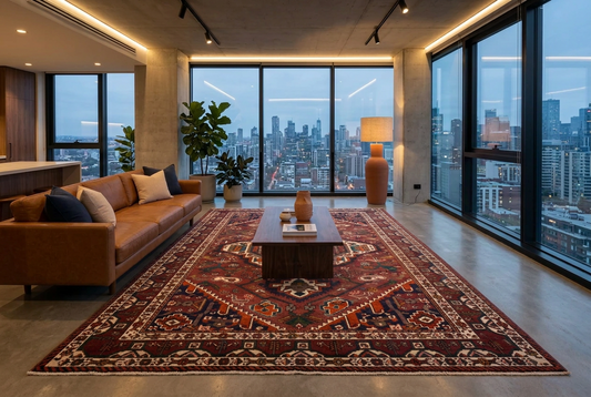 6'5"x9'9" Hand-Knotted 100% Wool Pile Bakhtiarie Carpet - Area Rug