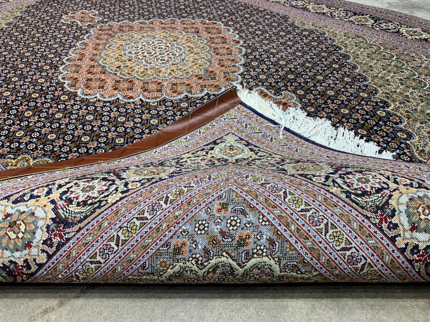 5'x6'5" Fine Hand-Knotted Wool & Silk Blend Tabrize Mahi Carpet - Area Rug