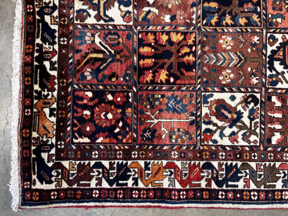 5'2" x 9'9" Hand-Knotted 100% Wool Pile Bakhtiarie Area Rug - Carpet