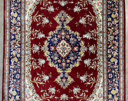 3'3"x5' Exquisite Fine Hand-Knotted 100% Silk Qume Area Rug