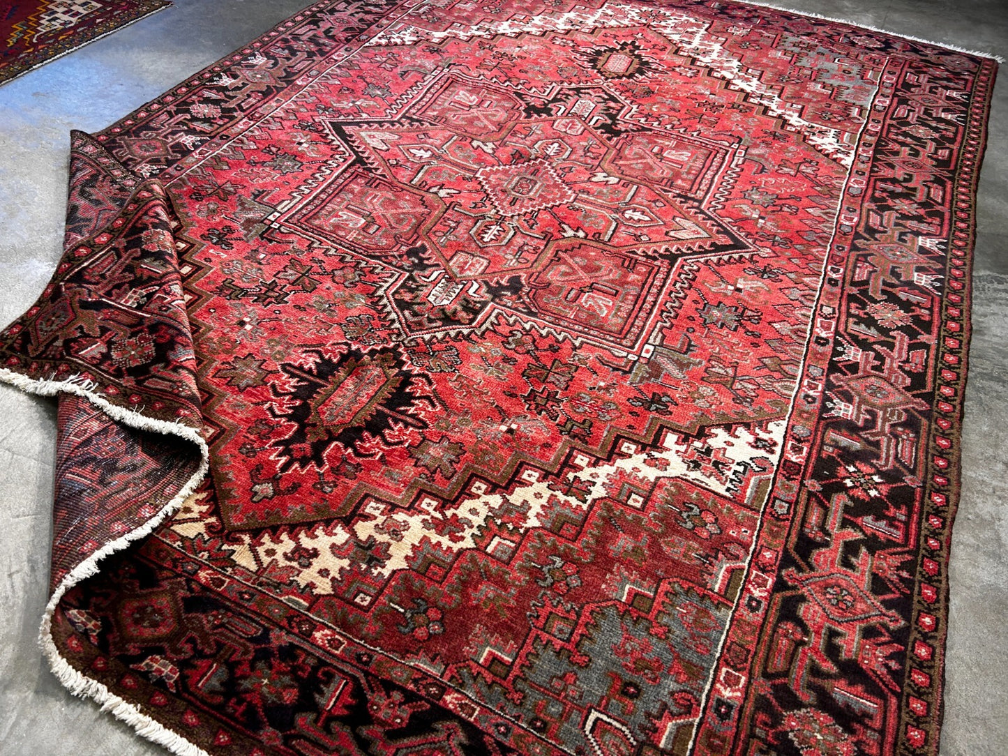 8'3" x 11'0" Hand-Knotted 100% Wool Pile Herize Area Rug - Area Carpet