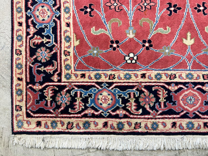 6'x9' Hand-Knotted 100% Wool Pile Indo-Serapi Carpet - Area Rug