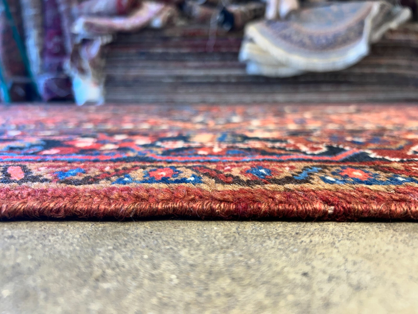 7'5"x11'1" Hand-Knotted 100% Wool Pile Herize Rug