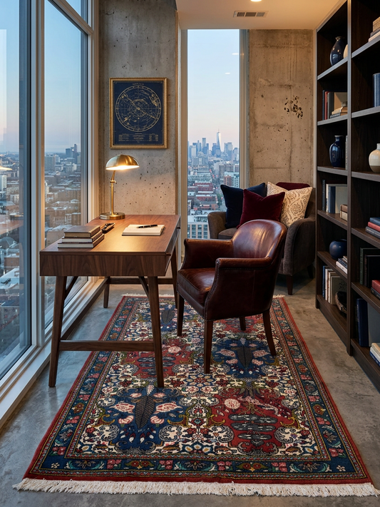 3'5"x5'2'' Hand-Knotted 100% Wool Bakhtiarie Area Rug