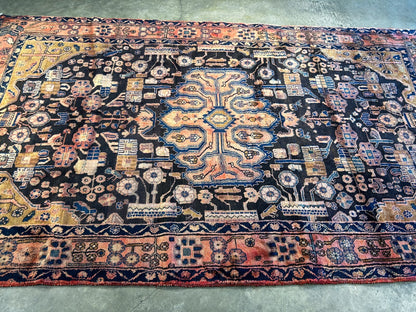 5'6" x 9'5" Hand-Knotted 100% Wool Pile Nahavande Area Rug - Carpet