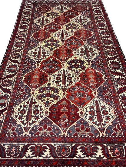 5'3"x9'6" Hand-Knotted 100% Wool Pile Bakhtiarie Carpet - Area Rug