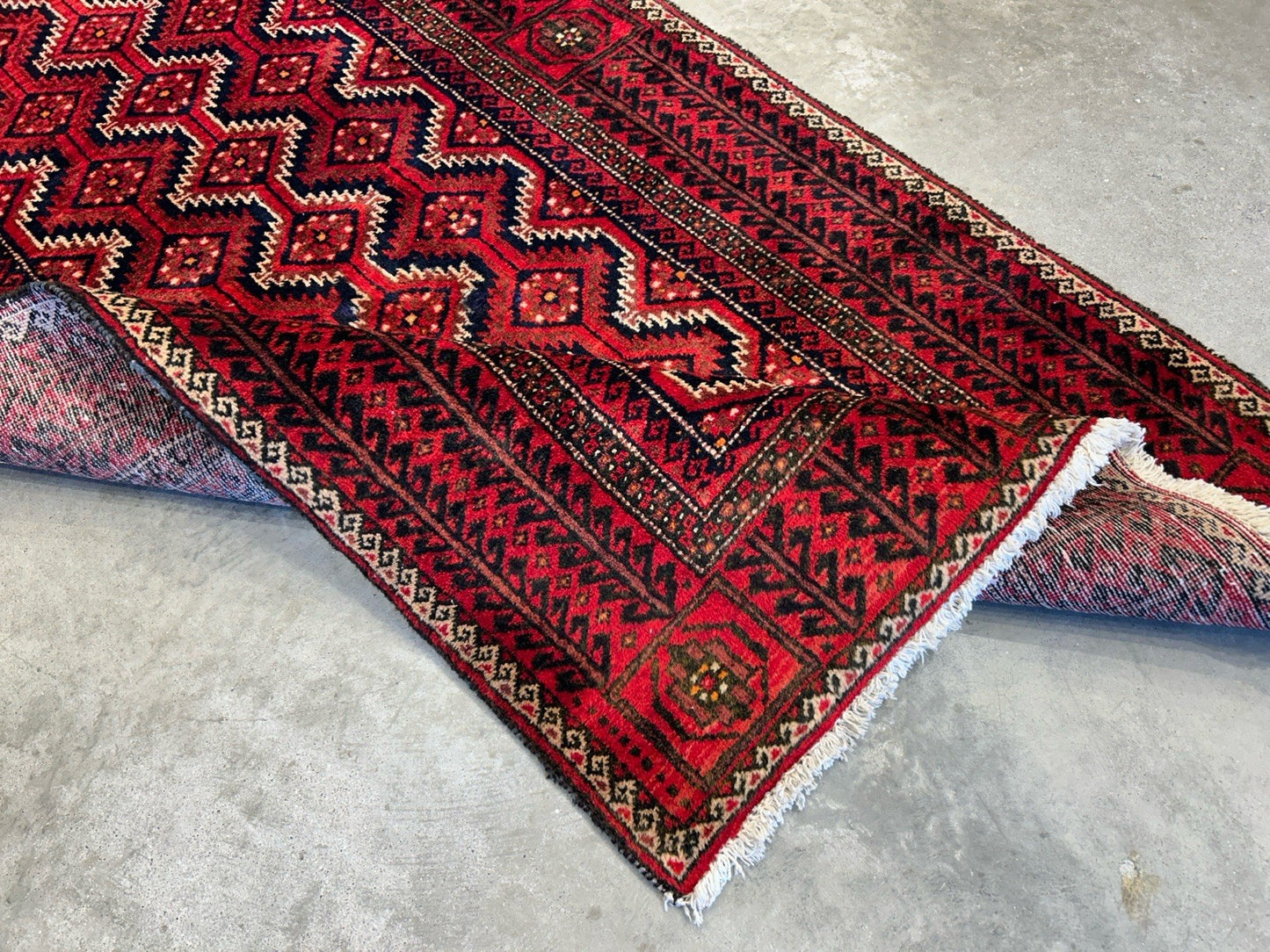 3’3”x6’2” Hand-Knotted 100% Wool Balouchi Area Rug - Carpet