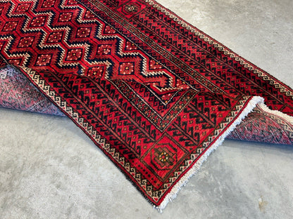 3’3”x6’2” Hand-Knotted 100% Wool Balouchi Area Rug - Carpet