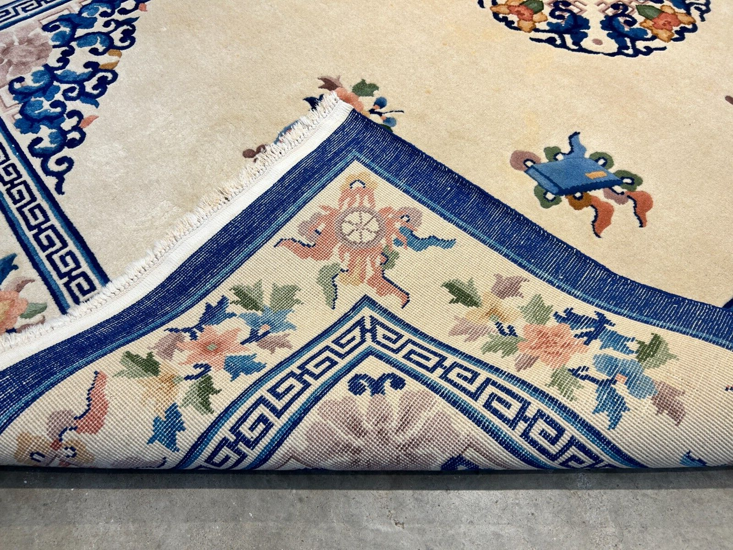 6'x9' Vintage Hand-Knotted Wool Oriental Art Deco Rug - Area Carpet