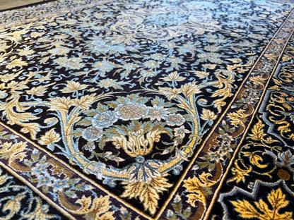 3'4"x5'2" Exquisite Extra-Fine Hand-Knotted 100% Silk Qume Area Rug