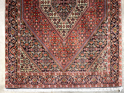 3'8"x5'8" Hand-Knotted 100% Wool Bidjare Carpet - Area Rug