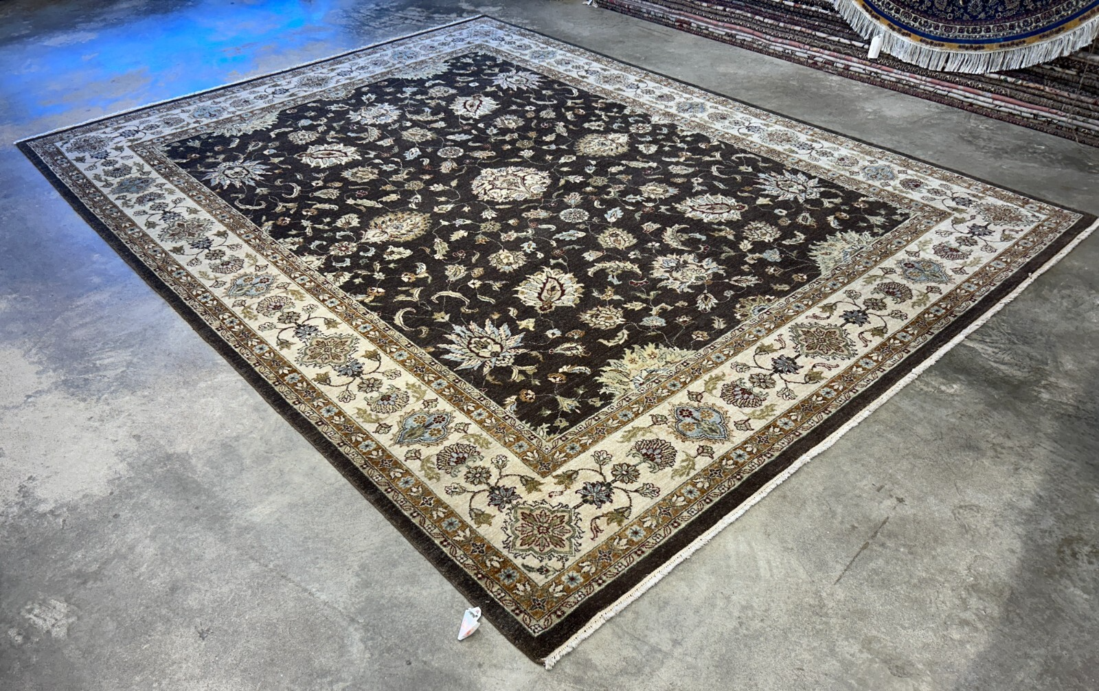 9'x11'10" Hand-Knotted 100% Wool Pile Pishawar Rug