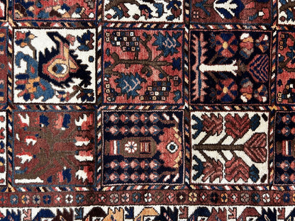 5'2" x 9'9" Hand-Knotted 100% Wool Pile Bakhtiarie Area Rug - Carpet