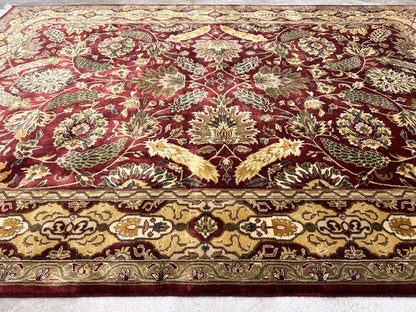 7'x10' Hand-Knotted 100% Wool Pile Agra Carpet - Area Rug