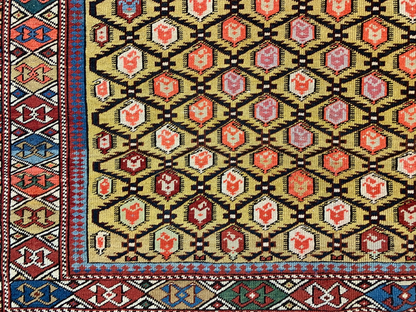 3'7"x4'6'' Collector Antique Russian Shiravan 100% Wool Area Rug