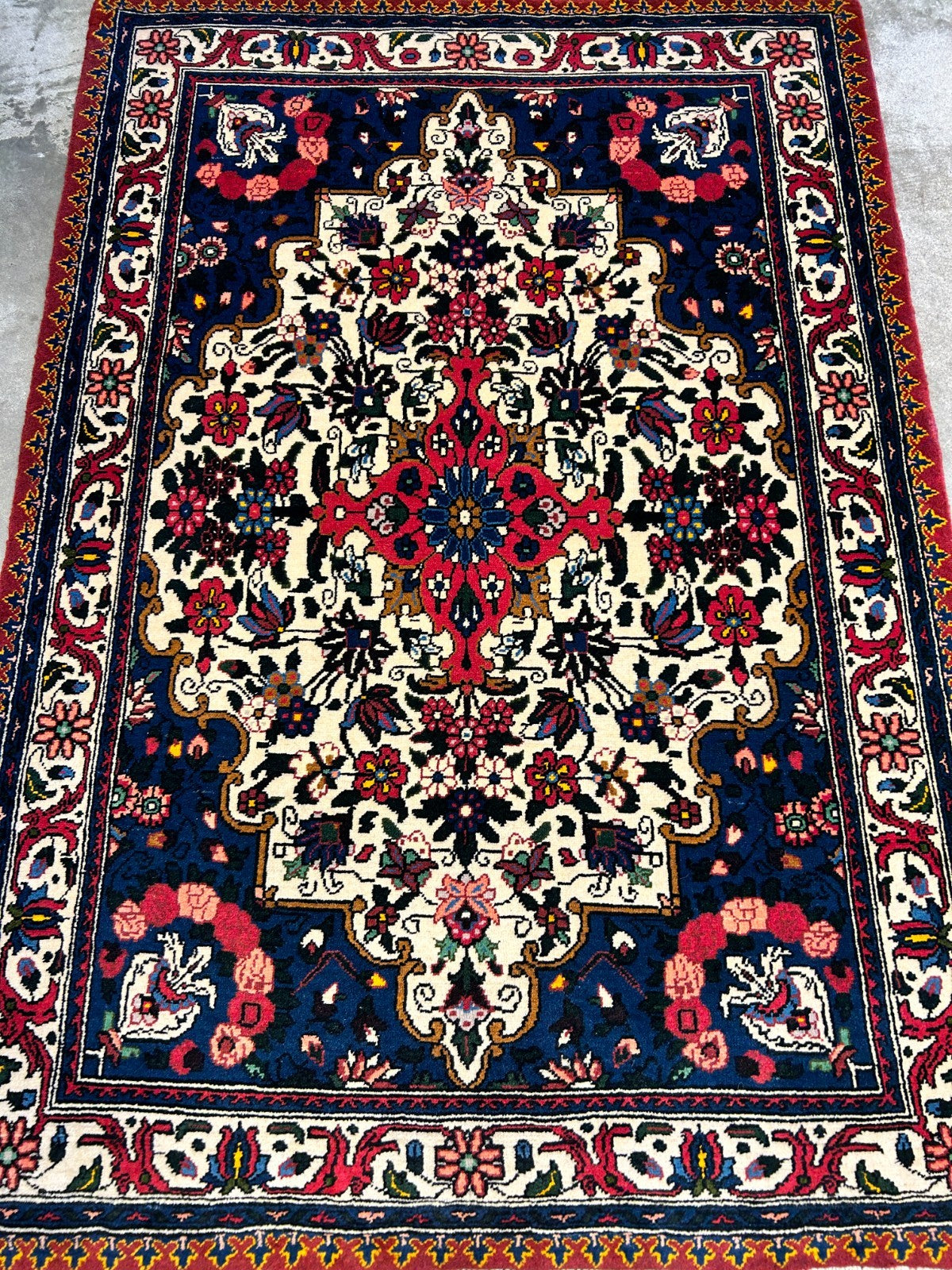 3'5"x5'2'' Hand-Knotted 100% Wool Persiane Bakhtiarie Area Rug