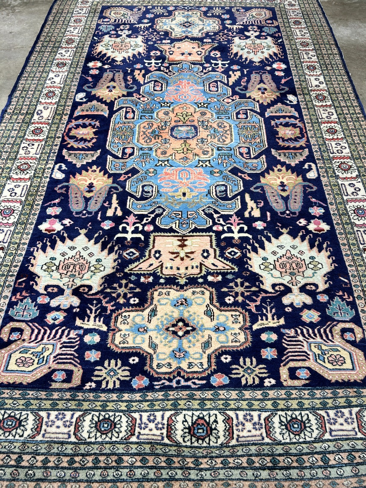 6'x9'10" Hand-Knotted 100% Wool Pile Ardabile Carpet - Area Rug