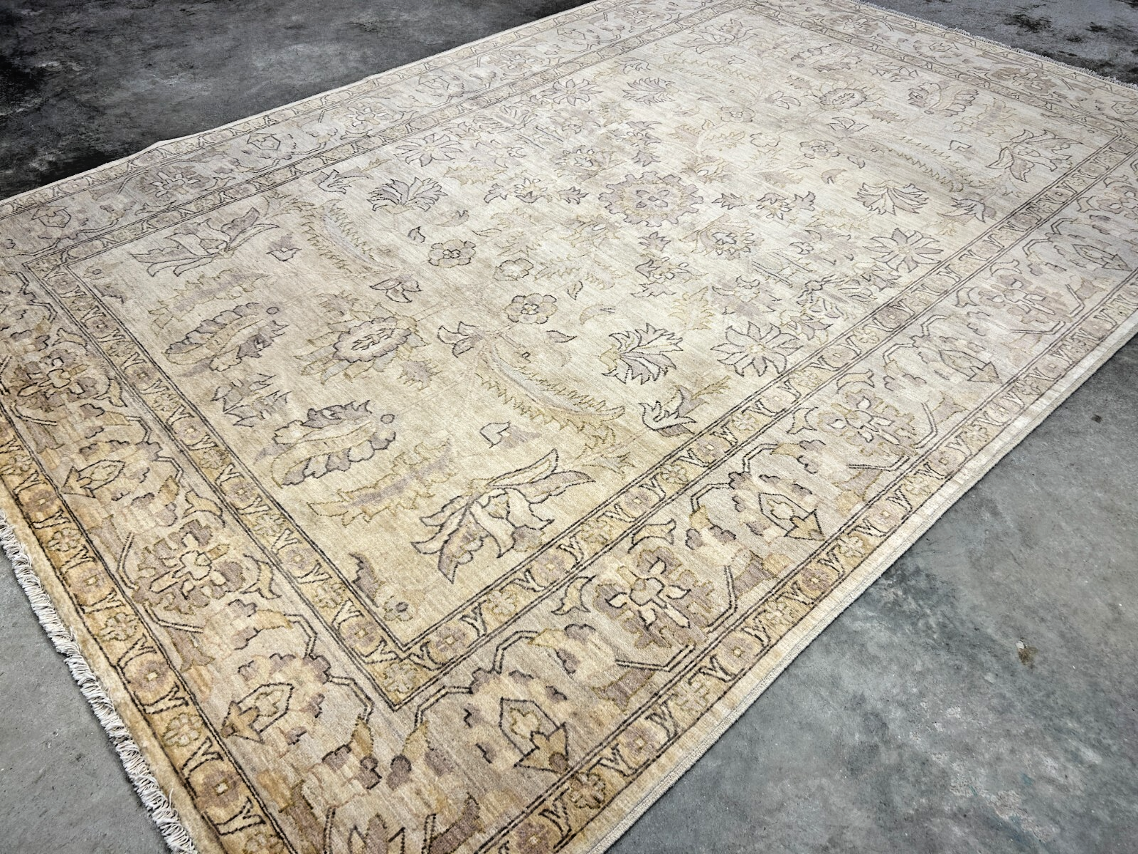 6'6"x9'6" Hand-Knotted 100% Wool Pile Afghan Carpet - Area Rug
