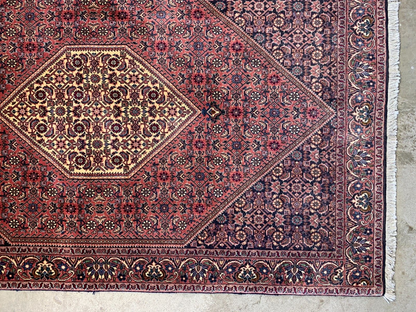 3'8"x6'1" Hand-Knotted 100% Wool Pile Bijare Carpet - Area Rug
