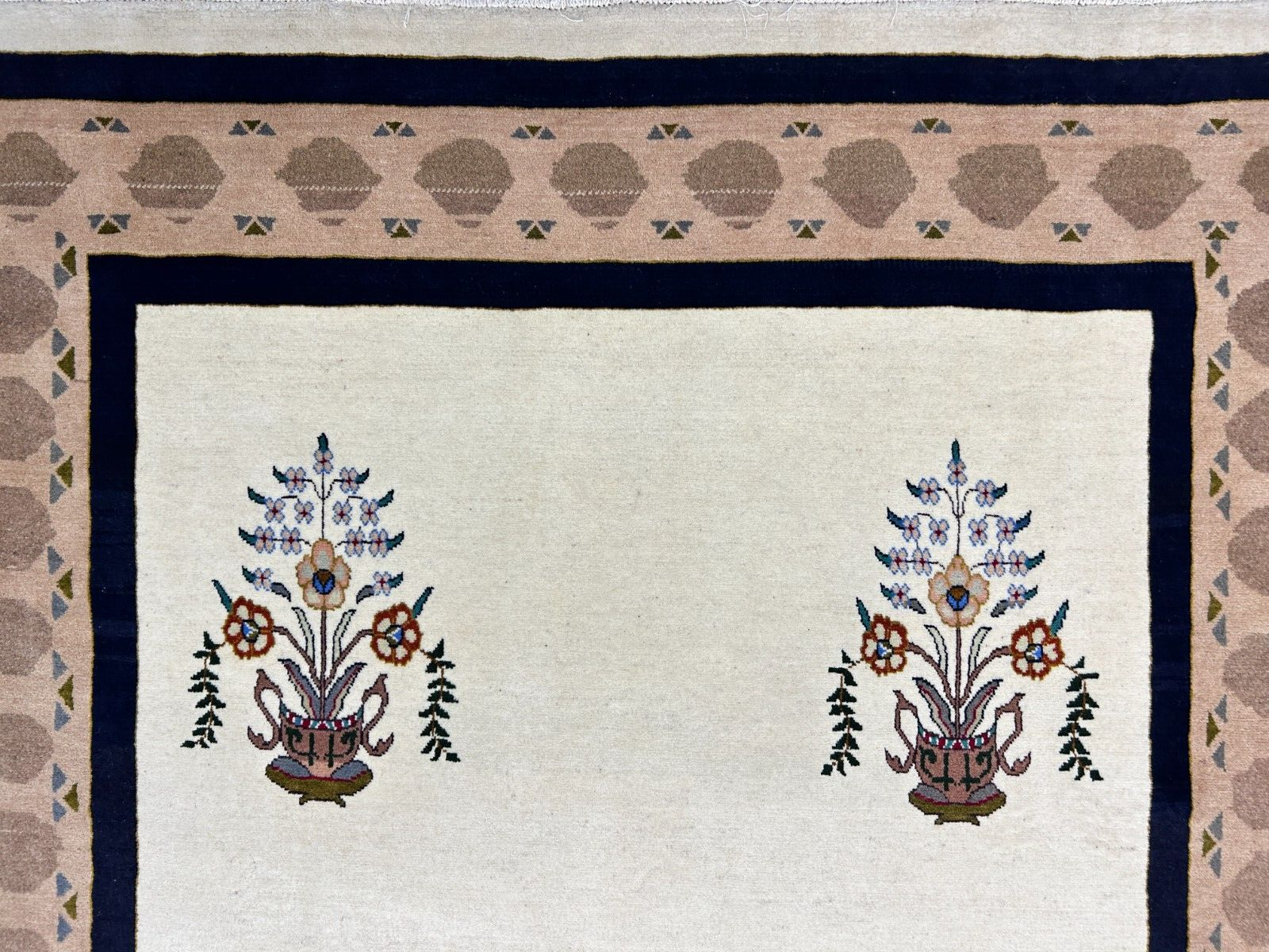 6'4"x9'5" Hand-Knotted 100% Wool Carpet - Gabeh Area Rug