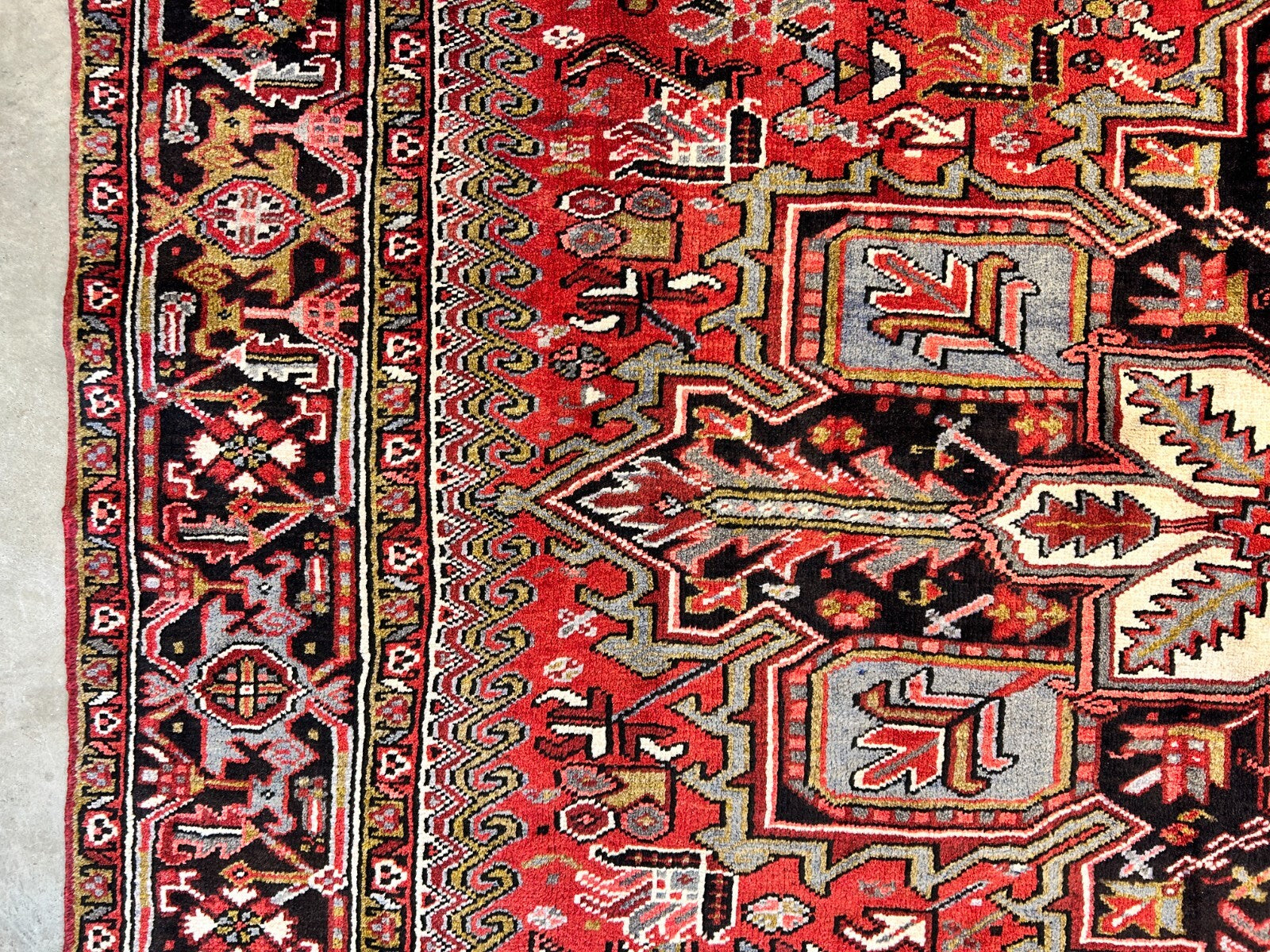 9'x11'5" Hand-Knotted 100% Wool Pile Herize Rug