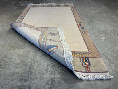 3'x5'3" Hand-Knotted 100% Wool Pile Nepali Area Rug - Carpet