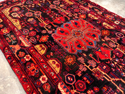 5'0" x 9'6" Hand-Knotted 100% Wool Pile Nahavande Area Rug - Carpet