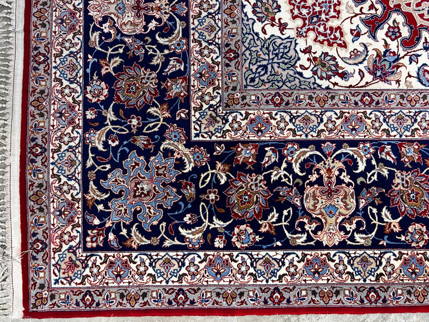 8'10"x12'4" Extra Fine Hand-Knotted Wool & Silk Isfahane Zolfaghari Rug