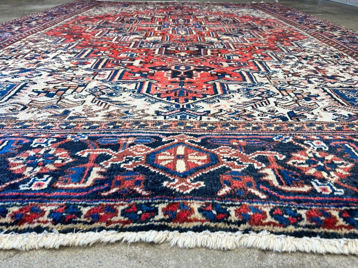 7'2"x10'1" Hand-Knotted 100% Wool Herize Carpet - Area Rug