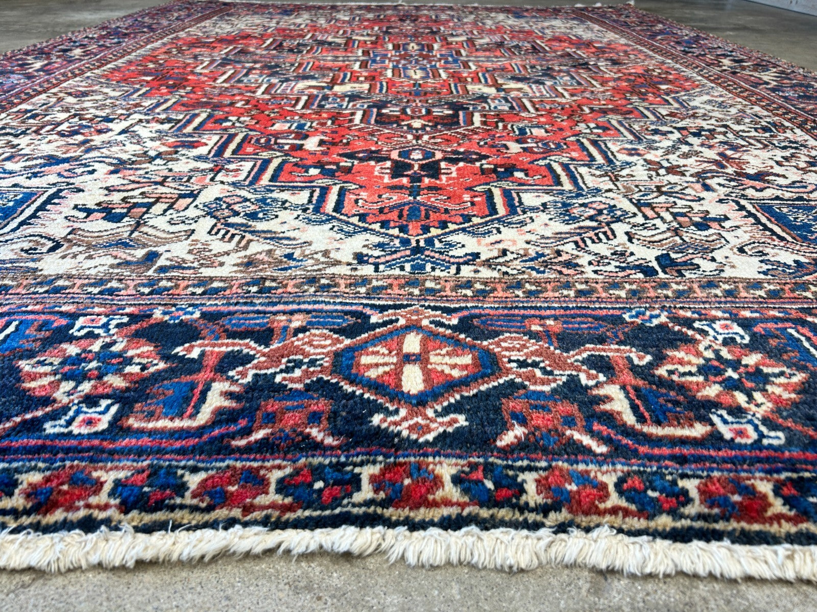 7'2"x10'1" Hand-Knotted 100% Wool Herize Carpet - Area Rug