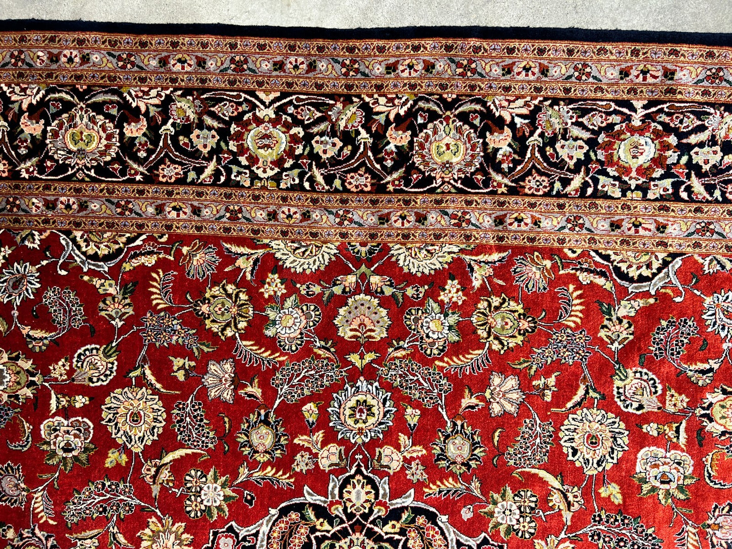 6'10"x9'9" Exquisite Hand-Knotted 100% Silk Kashane Rug