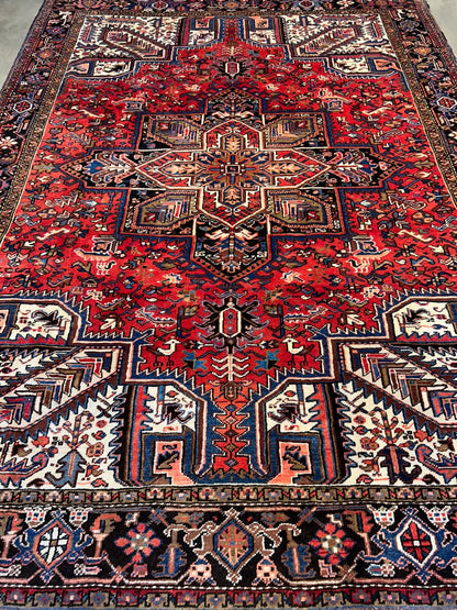 8'2"x11'1" Hand-Knotted 100% Wool Pile Herize Rug