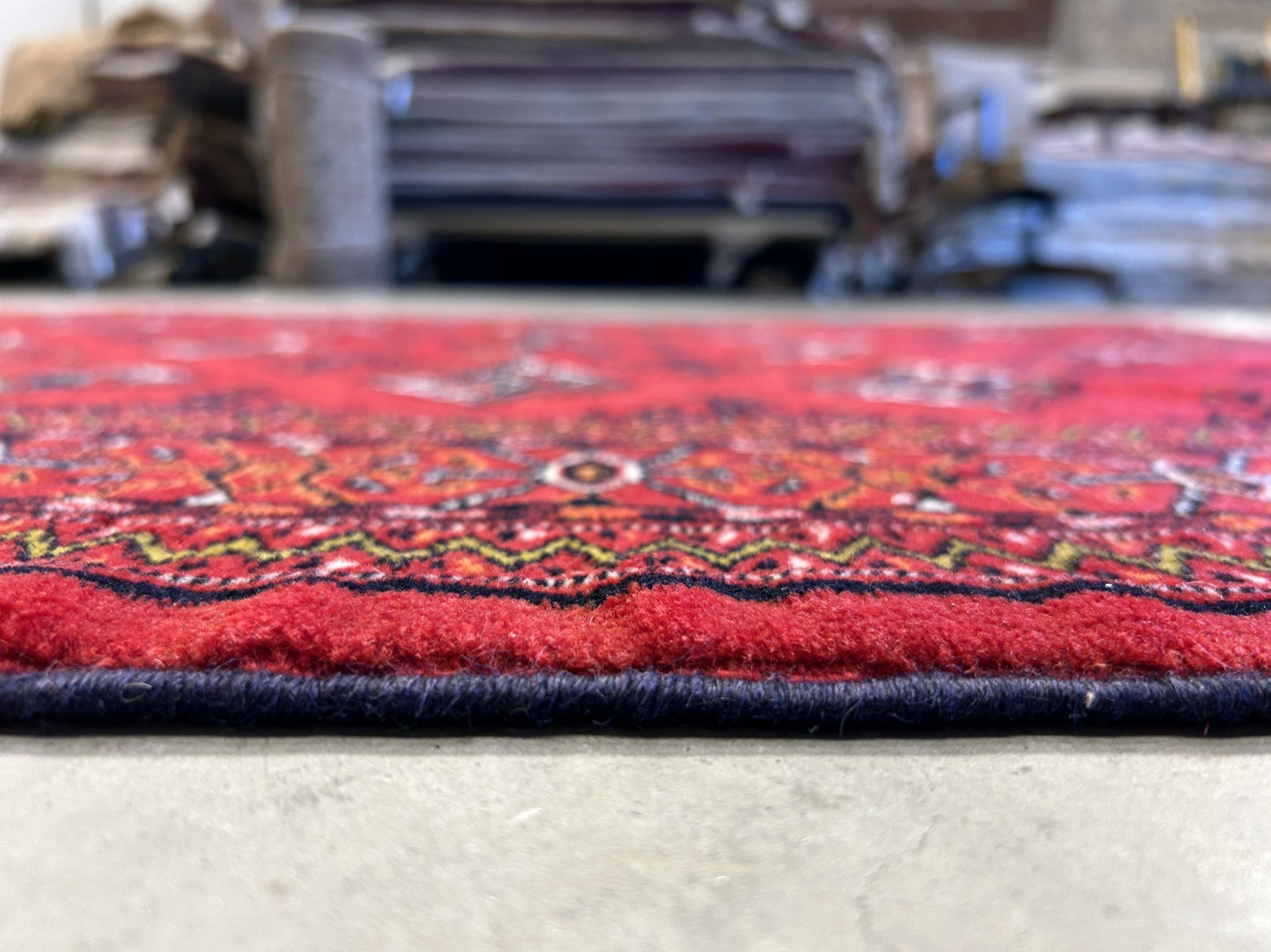 3'8"x4'8" Hand-Knotted 100% Wool Pile Bokhara Rug - Carpet