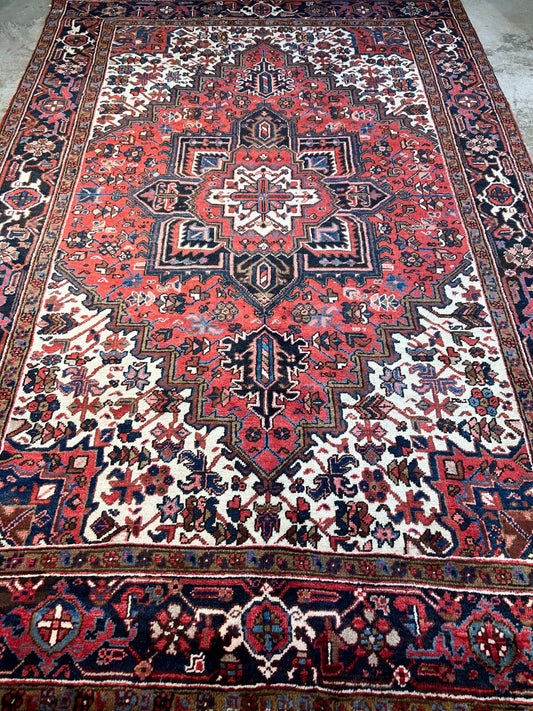 6'10"x10'3" Hand-Knotted 100% Wool Herize Carpet - Area Rug