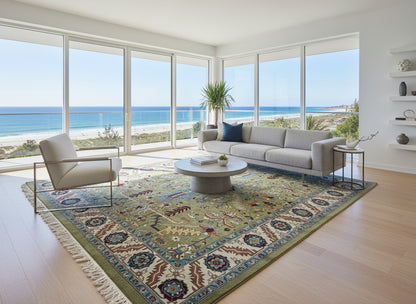 8'10"x11'8" Hand-Knotted 100% Wool Pile Oriental Rug