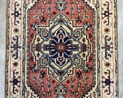3’x5’ Hand-Knotted 100% Wool Indoserapi Area Rug - Carpet