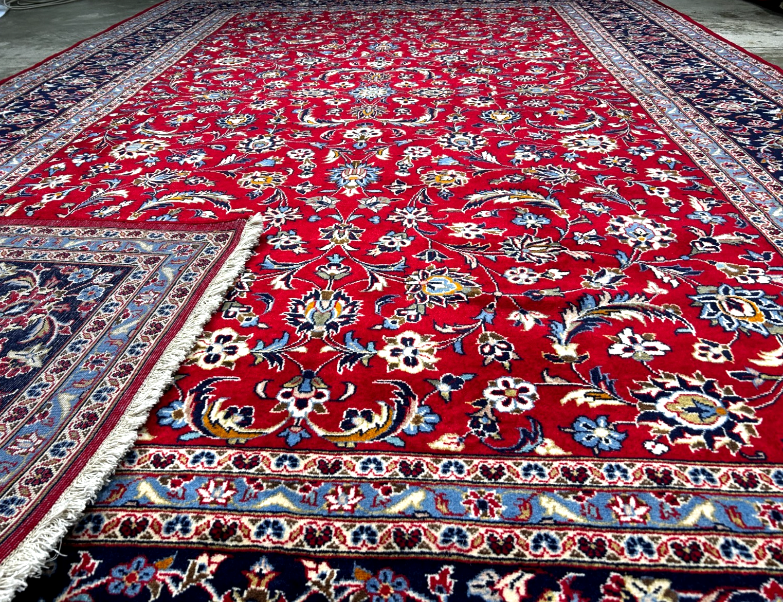 8'2"x12'1'' Fine Hand-Knotted Fine 100% Wool Pile  Kashane Area Rug