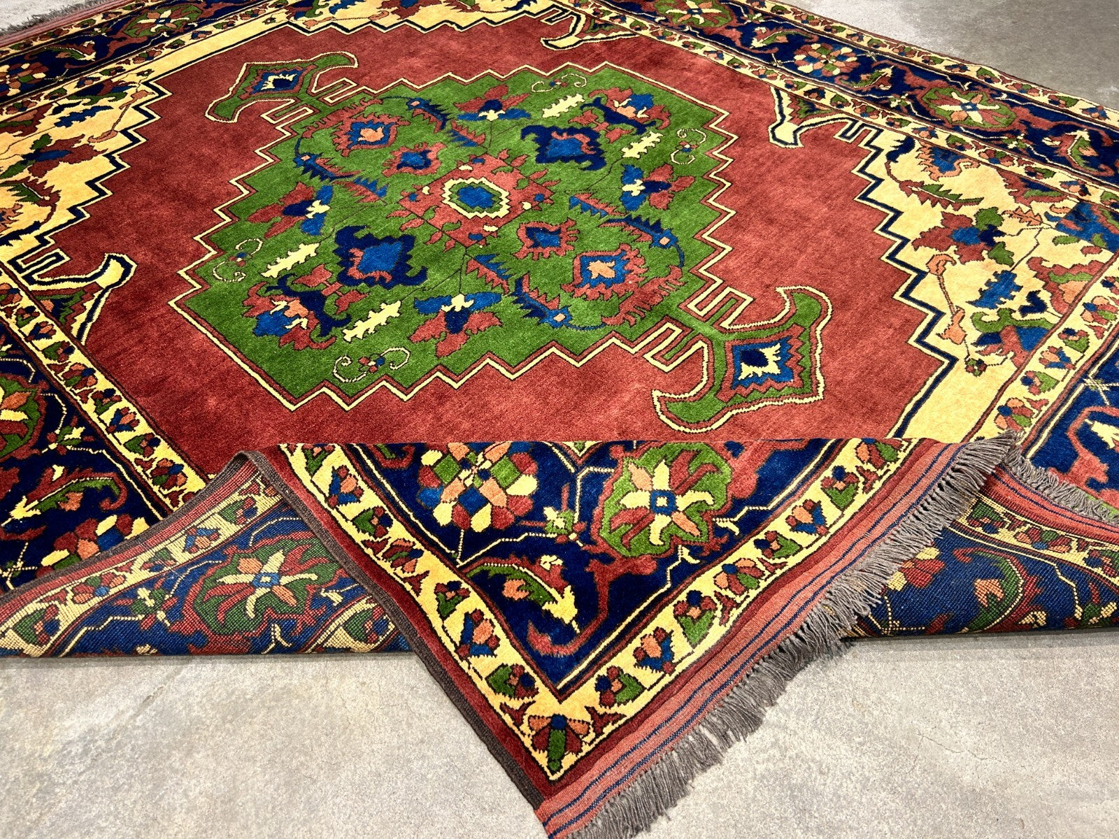 6'6"x 8'3" Hand-Knotted 100% Lamb Wool Carpet - Afghan Area Rug