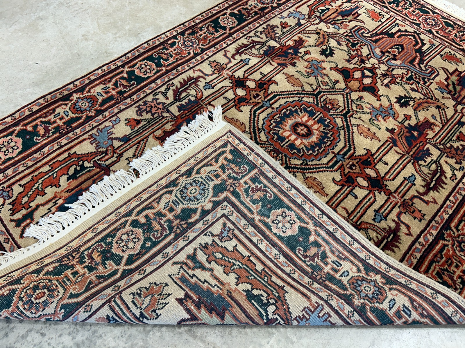 4'x6' Fine Hand-Knotted 100% Wool PileMahal Design Area Rug - Carpet