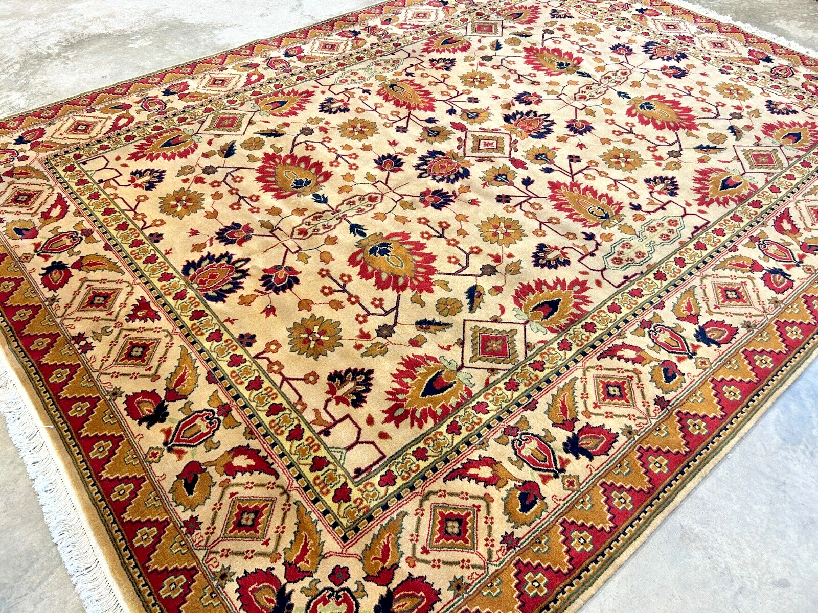 8'11" x 12' Hand-Knotted 100% Wool Carpet - Herize Design Area Rug