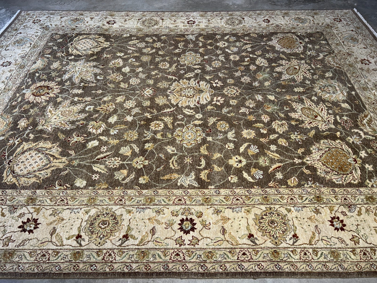 9'x12' Hand-Knotted 100% Wool Pile Agra Rug