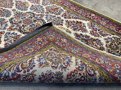 3'5"x5'0'' Fine Hand-Knotted Fine 100% Wool Pile Sarouke Area Rug