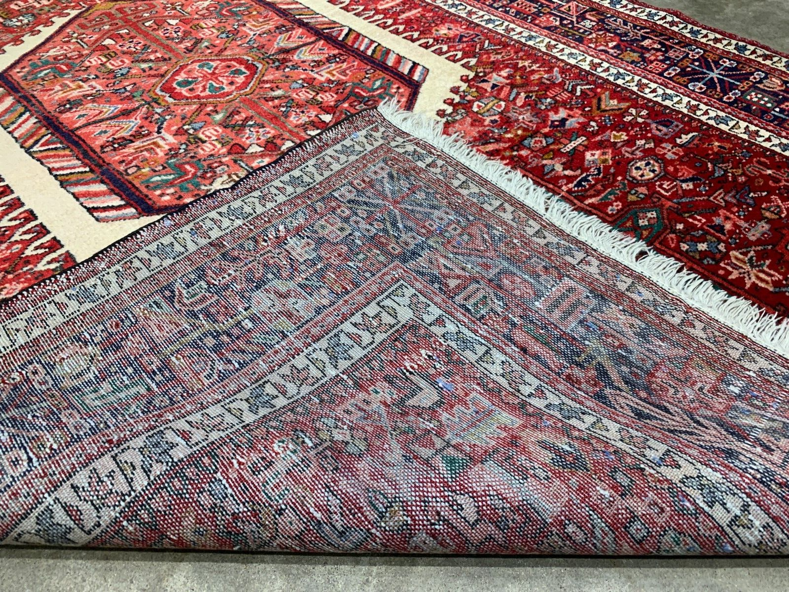 4'10"x6'6" Antique Hand-Knotted 100% Lamb Wool Karajah Rug