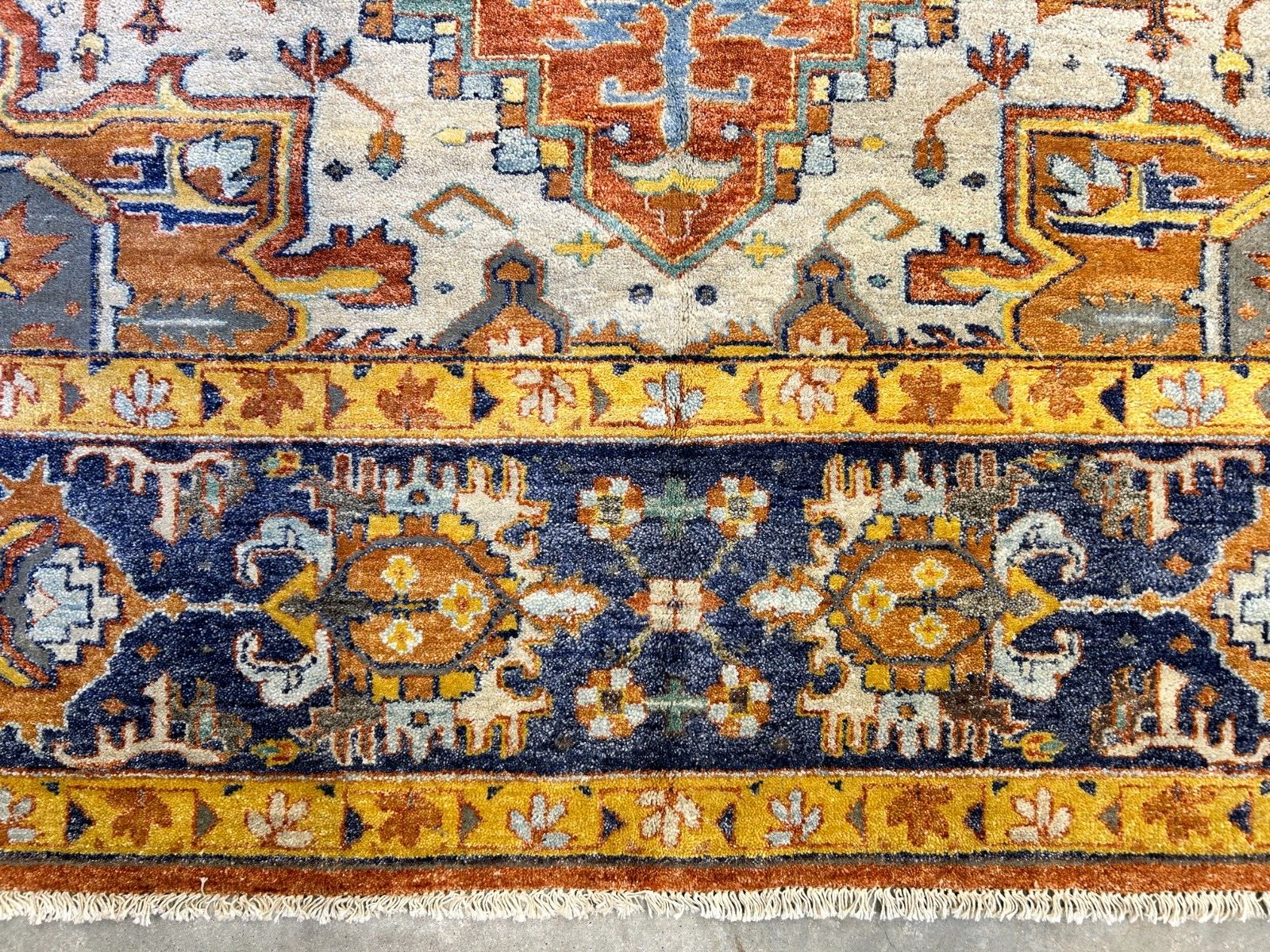 9'x12' Hand-Knotted 100% Lamb Wool  Serapie Design Carpet - Area Rug