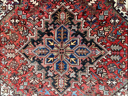6'7"x9'7" Hand-Knotted 100% Lamb Wool Herize Carpet - Area Rug