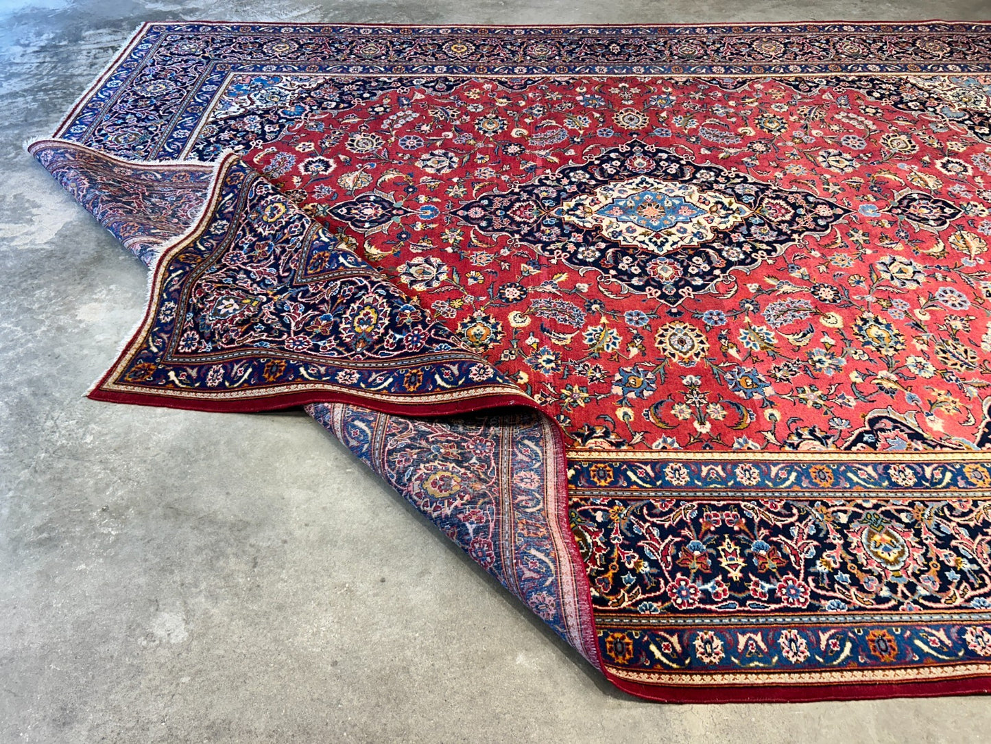 8'11"x12'4" Hand-Knotted 100% Wool Pile Kashane Rug