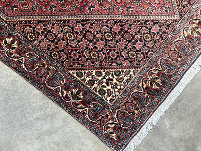 3'9"x5'8" Hand-Knotted 100% Wool Bidjare Carpet - Area Rug